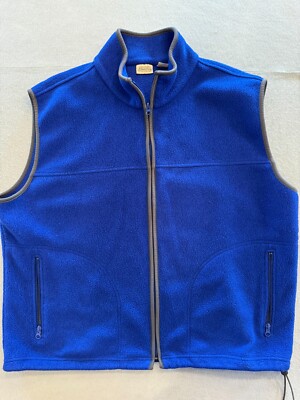 Vintage St. John's Bay Vest Mens XXL Blue Zip Up Outdoor Hiking Layering Jacket