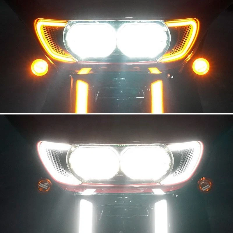 Für Harley Road Glide 2015-24 Scheinwerfer Vent Accent LED Blinker Seitenlichter - Bild 2 von 4