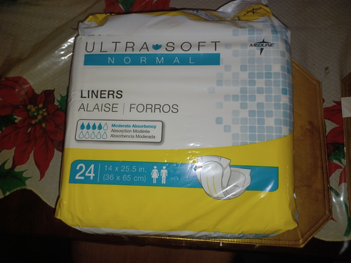 Medline Ultra Soft Incontinent Pads/Liners Pack of 24 - 第 1/2 張圖片