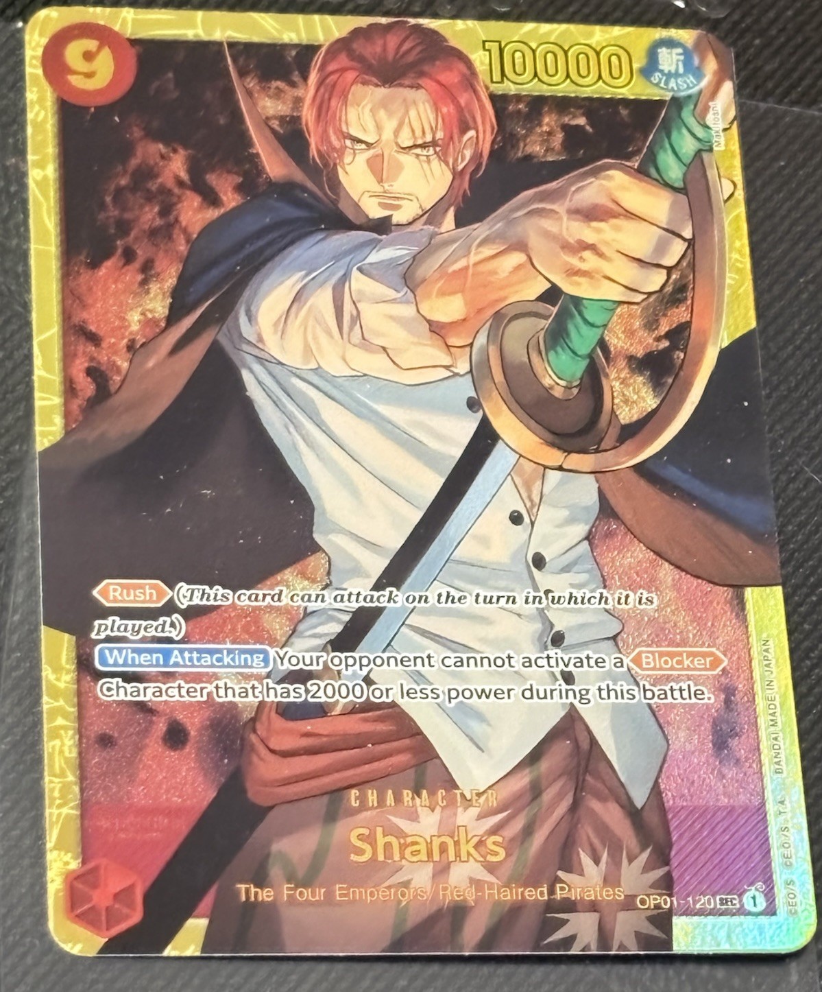 Shanks OP01-120 Romance Dawn SEC NM One Piece TCG