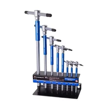 Powerbuilt 8 Pc Metric T-Handle Hex Allen Key Wrench Set with Storage Rack, 9...