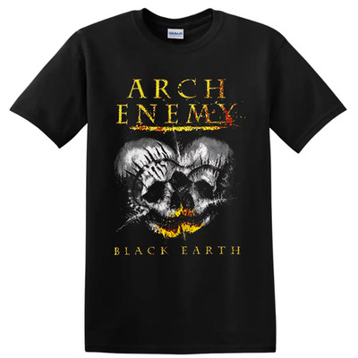 Arch Enemy Metal Band Skull Fire Graphic T Shirt Gothic Heavy Music Tee Unisex