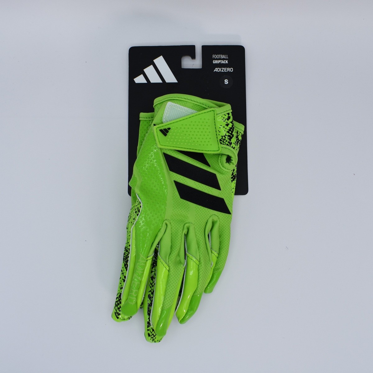 adidas Adizero GripTack Palm Football Gloves Green Black Men's