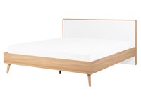 Doppelbett 160 X 200 Cm Heller Holzfarbton/Weiß Serries