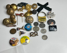 Job Lot Collectors items curios Badges coins etc  30 + items
