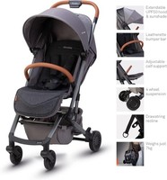 MICRALITE ProFold Stroller by Silver Cross In Graphite Grey From Birth (New)