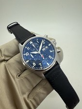 2022 IWC Pilot Blue Dial 41mm Steel Auto Leather Watch IW388102 *2025 Service*