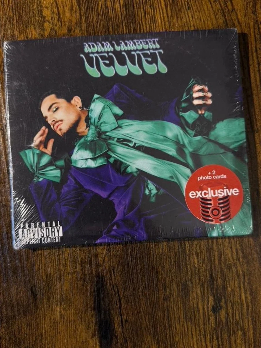 Adam Lambert - Álbum CD de terciopelo sellado con 2 tarjetas fotográficas exclusivas
