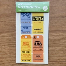 Traveler's Note Braniff Sticker Set 7 pcs Rare Out of Print Used