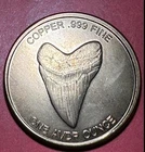 Vintage GEM Uncirculated .999 FINE Copper "SHARK TOOTH"! Round!