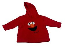 Sesame Street Vintage Baby Sweater Hoodie With Hood Elmo Red 12 Month