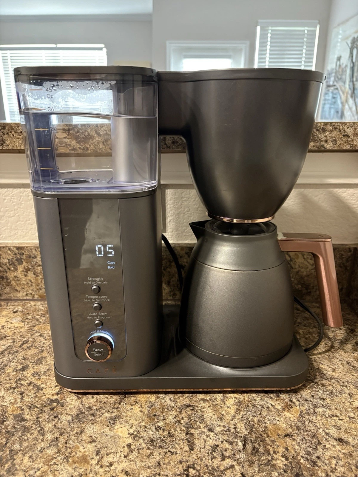 Cafe Specialty 10 Cup Drip Coffee Maker Matte Black Thermal Carafe WiFi