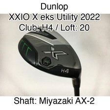Dunlop XXIO X eks Utility 2022 H4 Hybrid  20 Miyazaki AX-2 Stiff Right-Handed