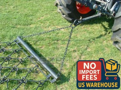 4'x3' Multi-Action Drag Chain Harrow 1/2'' Tines 6' Long ATV Tractor Tow
