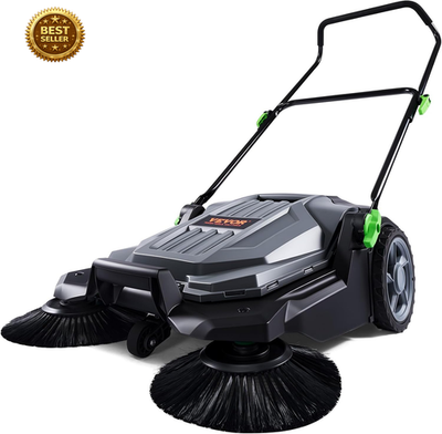 #ad #ad VEVOR Push Floor Sweeper 25.6quot; Manual Cleaner Yard Garage Patio $125.25