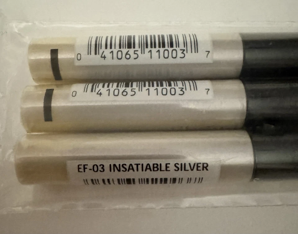 Lote de 3 sombras de larga duración Jordana fijación de ojos EF-03 plata insaciable Foto 2 de 2