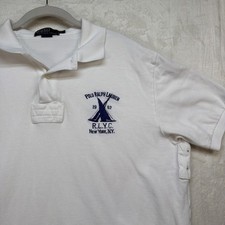 Polo Ralph Lauren Yacht Club Polo Shirt White Nautical Crest XL Mens