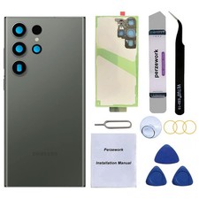 Perzework OEM Rear Back Glass Replacement for Samsung Galaxy S23 Ultra Green