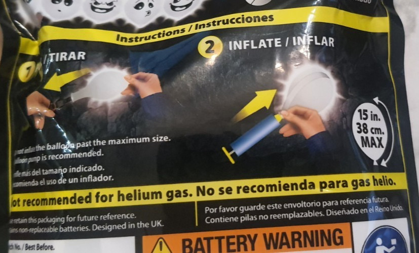 ILLOOMS Halloween Light Up Balloons 5 In a Pack Glows Up To 15hrs  Led