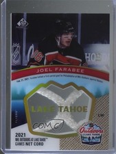 2021 SP Game Used NHL Lake Tahoe Games Net Cord Relics Gold 1/5 Joel Farabee 3h1