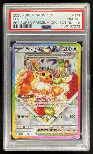 2025 Pokemon SV Black Star Promos Eevee ex #174 PSA 8