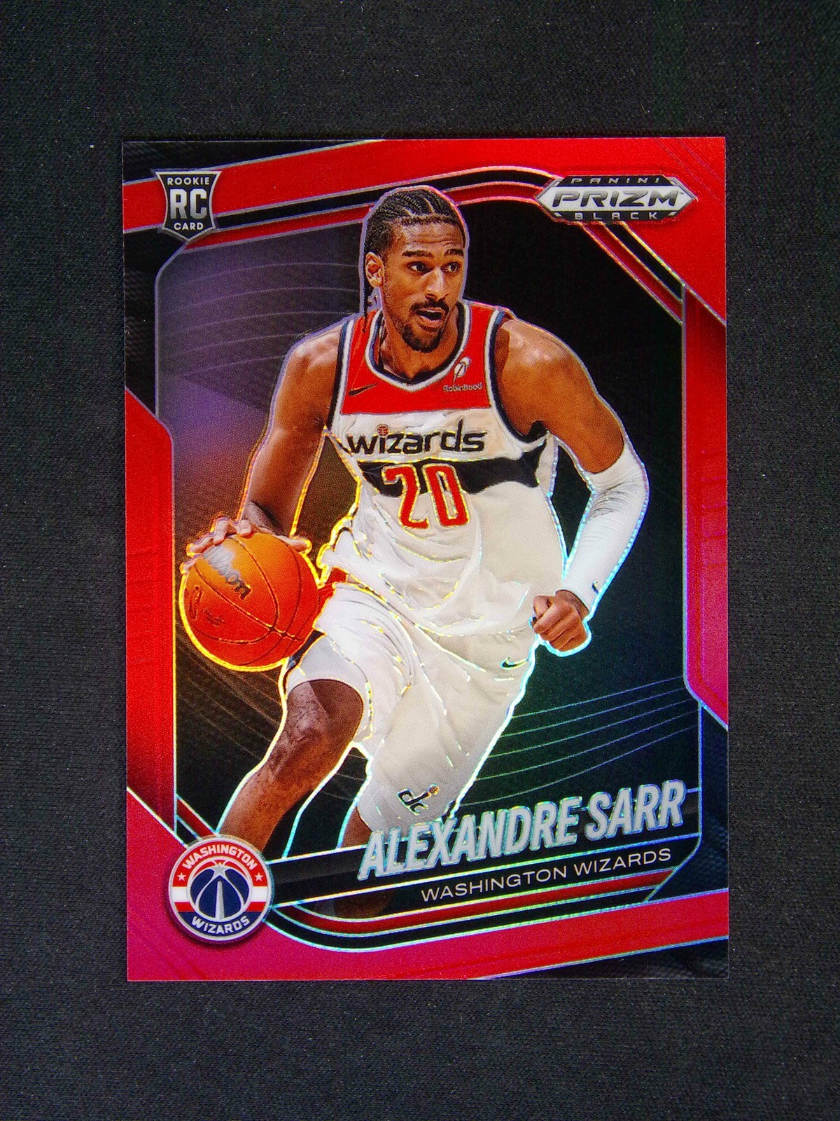 2024-25 Panini Prizm Black Alexandre Sarr #46 RC Rookie Red /299