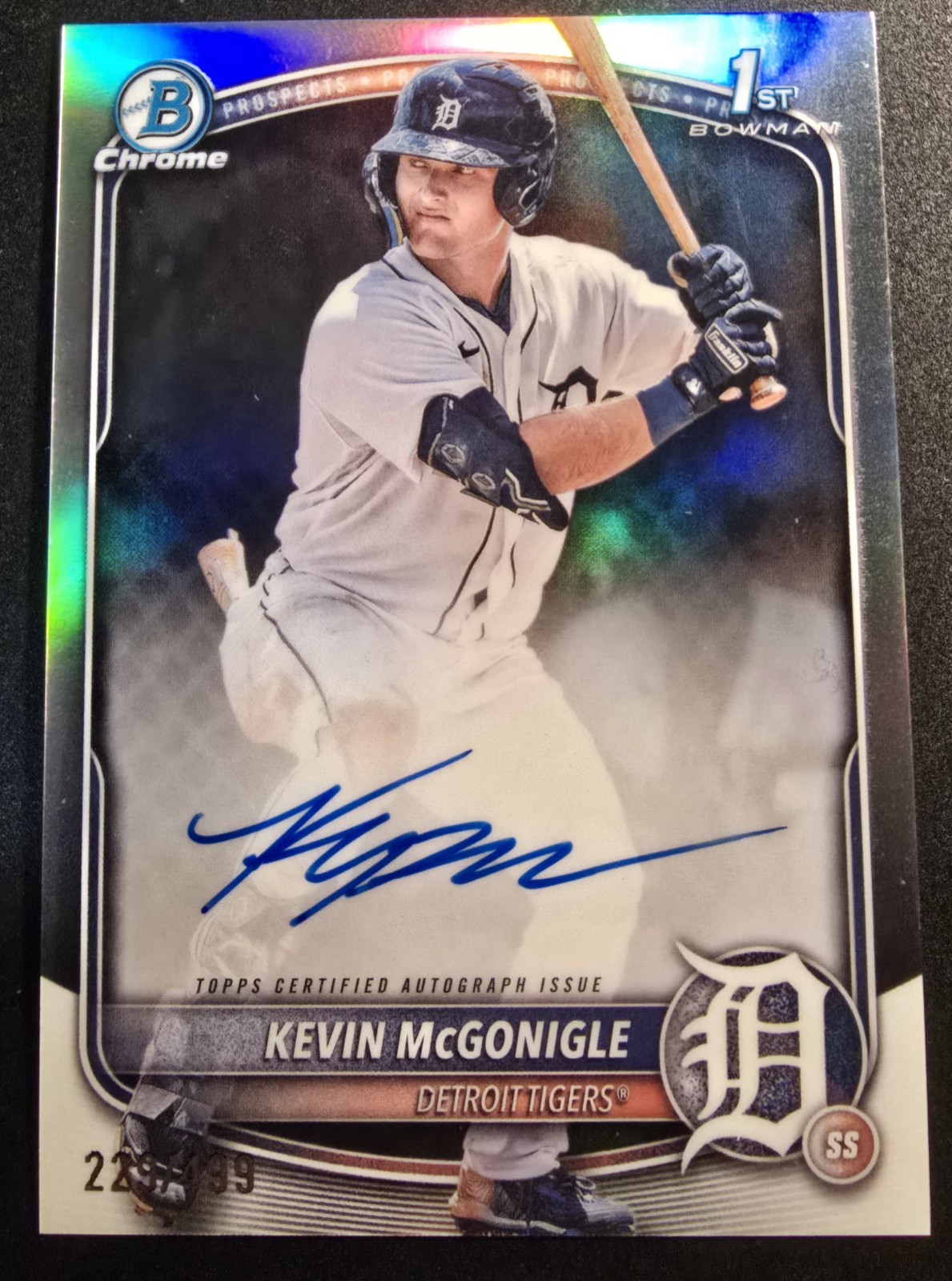 2025 Bowman - Chrome Prospect 1st Auto Kevin McGonigle #CPA-KM Refractor /499