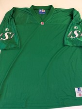 Vintage 90s Saskatchewan Roughriders CFL Green Football Starter Jersey sz XL