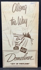 Vintage Union Pacific Milwaukee Road Domeliner City of Portland RR Brochure Map