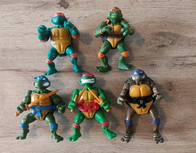 Lot 5 Figurines / Tortues Ninja / Playmates / Années 80-90 / TBE - Photo 1/4