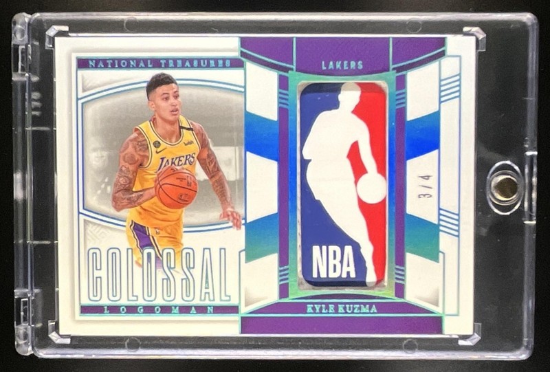 2024-25 Panini National Treasures Kyle Kuzma #112 Colossal Logoman 3/4 Lakers