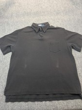 Polo Ralph Lauren Polo Shirt Mens XL Gray Pocket Knit Cotton Short Sleeve