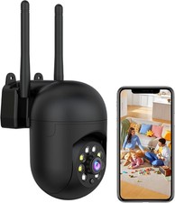 2K Security Camera Wired, Home WiFi Camera 2.4G/5G , 360 PTZ Baby/Pet Monitor