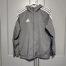 L Adidas Tiro 21 Youth Windbreaker Dark Gray GP4977 Large 13-14 Jacket Track