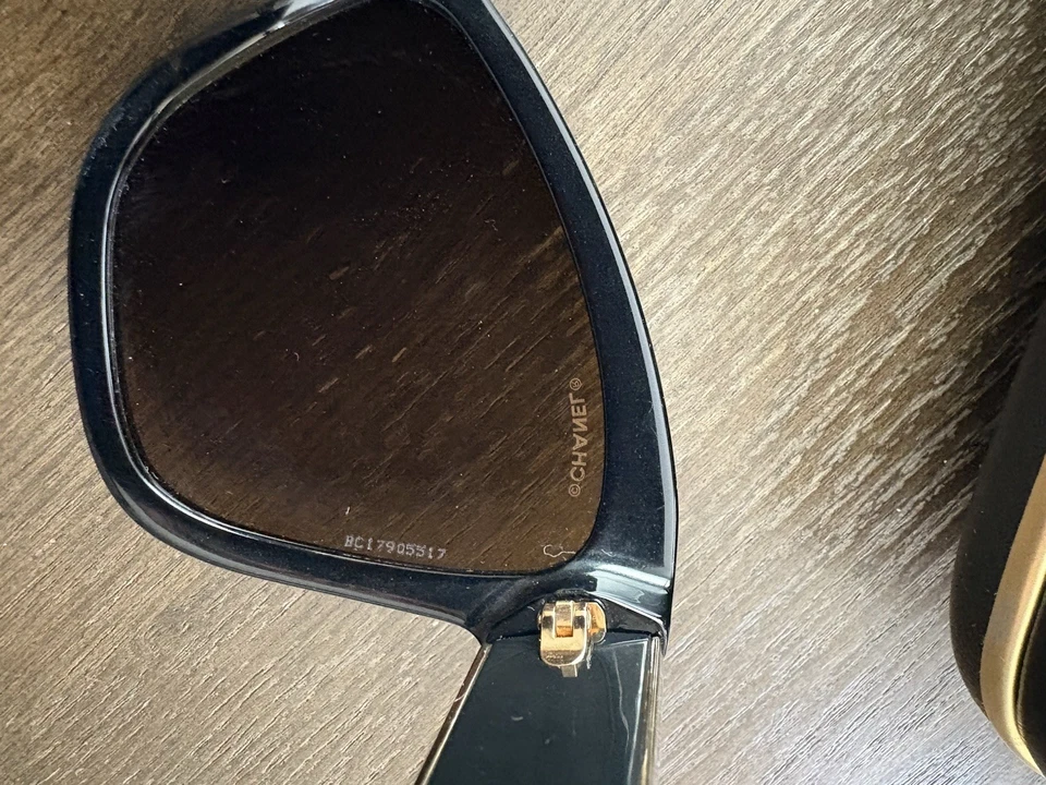 Женские Chanel CH5271 черный кошачий глаз золото зеркало объектив CC логотип с жесткий чехол - Изображение 2 из 4