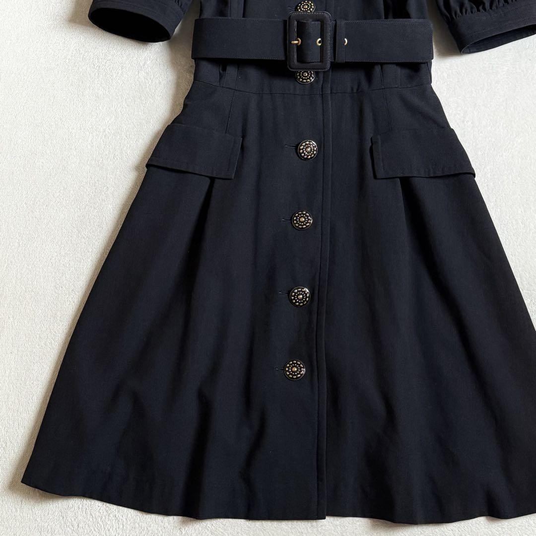 Abito Yves Saint Laurent nero lana taglia 36 usa concoli picco dannia