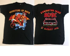 ACDC Monsters Of Rock Tour T-Shirt, Donington Park Vintage 1991 The Black Crowes