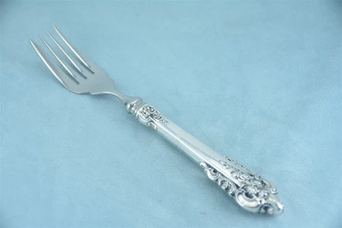 Wallace Grande Baroque 8-3/8" HH Sterling Fish Fork Original No Monogram