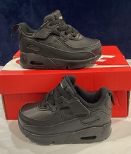 Nike Air Max 90 EasyOn TD Toddler Shoes Black Black White Size 5C IH1418-028 New
