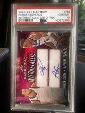 2024 Leaf Electrum Intermettallic Steph Curry Anthony Edwards Dual Auto /4 PSA10