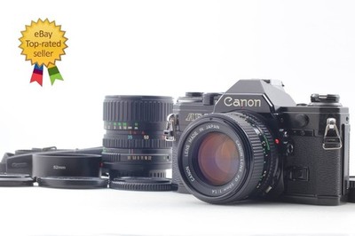 2Lens!! **Near MINT** Canon AE-1 Film Camera NFD 50mm f1.4 + 35-70mm Lens JAPAN