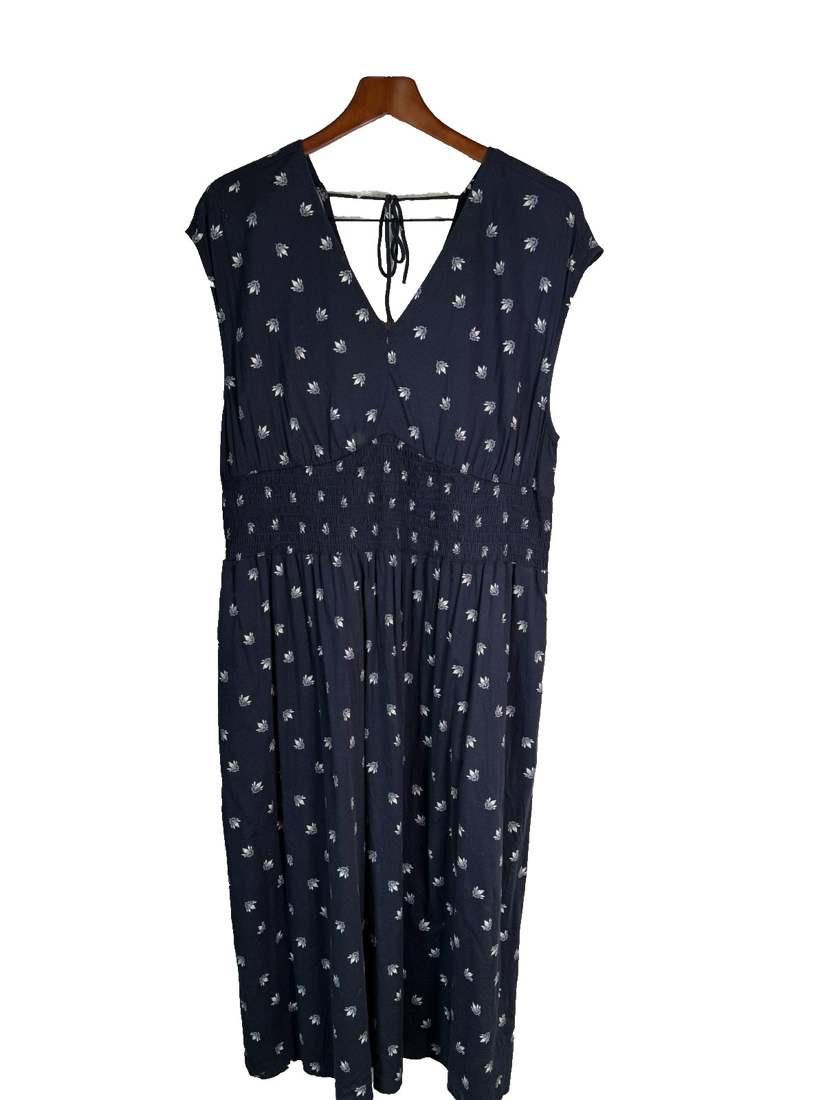 Old Navy Women’s XL Blue Ditsy Floral Smocked Waist Midi Dress  Cottagecore
