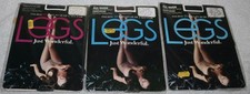 VINTAGE 1970'S LEGS JUST WONDERFUL PANTYHOSE SIZE A BLACK COFFEE LOT OF 3
