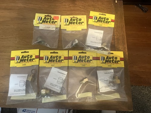 Autometer Gauge Adaptors LOT Of (7) Various Sizes Racing USA NOS Vintage