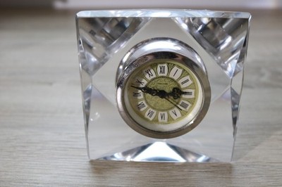 Vintage Pendelwecker Mercedes Kristall Pörner Weikristall Handarbeit