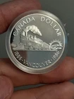 1986 CANADIAN DOLLAR PROOF VANCOUVER TRAIN .500 SILVER COIN WITH BOX & CoA