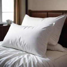 Premium Cotton Pillowcases Queen Size, 600 Thread Count White Pillow Covers S...