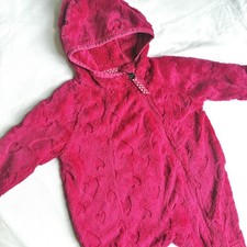 Traje de nieve difuso REI bebé niño pequeño 6 meses de una pieza para clima frío con capucha rosa niña