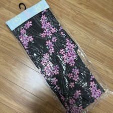 Yukata, cherry blossom, floral pattern, black, free size, new, unused, 100