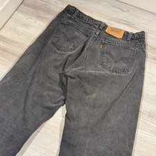 VTG Levi  s 550 Jeans Men 32x32 Orange Tab Black Relaxed Fit 90s READ 